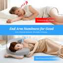 Side Sleeper Pillow with Arm Channel for Shoulder, Neck & Rotator Cuff Pain Relief, Memory Foam Cervical Neck Pillow Also Comfortable for Back Sleepers (Gray & White)