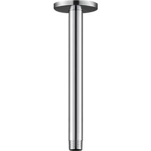 OFFO Shower Arm with Flange, 10 in Ceiling Mount Replacement Rain Shower Head Straight Arm Ceiling-Mounted For Fixed Shower Head & High Pressure Rain, Chrome