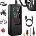 Tire Inflator Portable Air Compressor, 150PSI Smart Air Pump for Car Tires with Digital Tire Pressure Gauge, Portable Fast Tire Inflator for Car, Bike, Motorcycle, Ball and More (Pastel Orange)