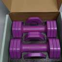 Adjustable Dumbbell Set, 4 in 1 Free Weights Dumbbells Set for Women, Weights for Women at Home, 2lb 3lb 4lb 5lb with TPU Soft Rubber Handle for Home Gym Exercise Training (Purple)