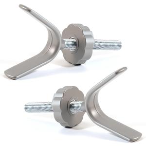 Baby Gate Y Threaded Spindle Rod Bolts M10 (10mm) Stair Banister Safety Gate Adaptors, Replacement Bolt Part for Baby & Dog Pressure Mounted Gates (2 Pack) (White)