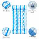 2-Pack Inflatable Pool Floats Mat for Teens, Large Pool Floaties for Adults Size with Headrest, Sun Tanning Raft Lake Beach Swimming Pool Party Floating Lounge (Blue-Green)