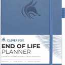 Clever Fox End of Life Planner  Final Arrangements Organizer for Beneficiary, Will Preparation, Last Wishes & Funeral Planning, A5 (Smoke Blue)