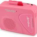 ByronStatics Portable Cassette Players Recorders FM AM Radio Walkman Tape Player Built In Mic External Speakers Manual Record VAS Automatic Stop System 2AA Battery Or USB Power Supply Headphone Jack