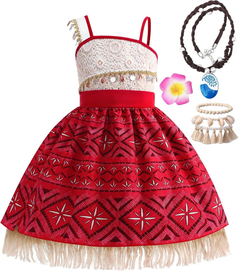 Princess Costume for Girls,Princess Dress for Kids with Accessories,Halloween Costume for Girls Kids Dress Up (4-5 Years)