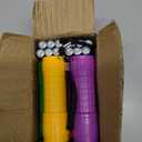 Whaply Small Mini Flashlights Pack of 6,Assorted Colors,New Type Cob Light,with 18 AAA Battery (6 Pack)