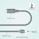 Starlink Mini Power Cable USB C to DC Power Cord for Starlink Mini Cable 16.4FT Waterproof Input 100W Type C to Barrel Cord 5.5 * 2.1mm Compatible with Power Bank 100W+ PD Source Gray 16.4FT/5M