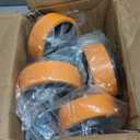 6 Inch Heavy Duty Casters Set of 4, Industrial Locking Casters 6000lbs Load Capacity, Plate Swivel Castor Wheels for Heavy Duty Carts, Workbench, Equipment, Platform Truck (Orange)