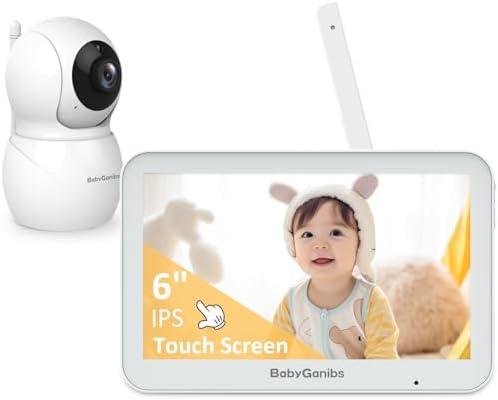 Baby Monitor with Camera and Audio - ' IPS Touch Screen with Photo & Video Recording, Night Vision Baby Monitor No WiFi, 30H Battery & Temp Sensor, VOX, 1000ft, for Home and Travel