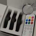 RGB Puck Lights with Remote Control, 2000mAh Rechargeable Stick on Led Lights, 9 Colors & 2 Dynamic, Tap Light with Timing,Under Cabinet Lighting for Closet,Kitchen,Cabinet,Shelf(Black, 3 Pack)