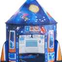 JOYIN Rocket Ship Play Tent for Kids  Glow-in-the-Dark Space Tent with Starry, Astronaut Spaceship Foldable Playhouse for Boys & Girls, Indoor Outdoor Kids Pop-up Play House, Toddler Birthday Toy
