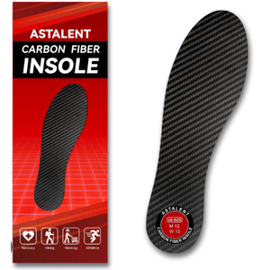 Carbon Fiber Insole 1 Pc, Rigid Thin Foot Plate Shoe Insert for Men Women, Support Turf Toe, Foot Fractures, Morton's Toe, Morton Extension, Hallux Rigidus and Limitus - Alternative to Post Op Shoe, Size M4-4.5 W 5-5.5