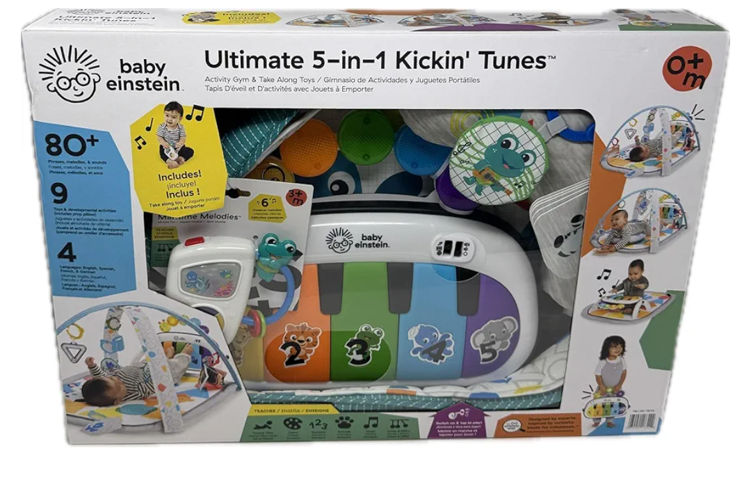 Baby Einstein Ultimate 5-in-1 Kickin’ Tunes Activity Gym & Take Along Toys
