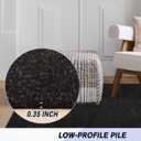 Custom Size Backed Non-Slip Area Rugs Runner, Easy Clean, Waterproof Runner Rugs for Hallway Entryway, Kitchen, Laundry, 2FT x 6FT, Black