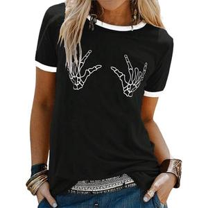 SOFIA'S CHOICE Womens T Shirts Vintage Short Sleeve Graphic Tee Basic Casual Summer Tops Black Small