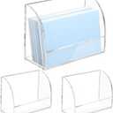 2 Pack Index Card Display Stand 3x5 Acrylic Card Holder for Desk File Note 4x2.4x5.4 Inch Clear Postcard Stand Index Card Rack Acrylic Business Card Stand for Office Business Classroom (No Card) (Transparent)