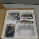 5-Piece Bathroom Counter Top Accessory Set - Dispenser for Liquid Soap or Lotion, Soap Dish, 2 Tumblers and Toothbrush Holder, Marble Pattern Resin (Classic Black)