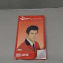 fun shack 50's Men's Black Wig with Sideburns, 1950s Costume Wig for Men, Retro Black Wig for Boys, One Size