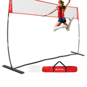 Volleyball Net, 12ft/20ft Training Set Height Adjustable, Portable Freestanding Practice for Hitting or Serving Drills, Pop up With Carry Bag for Backyard or Outdoor