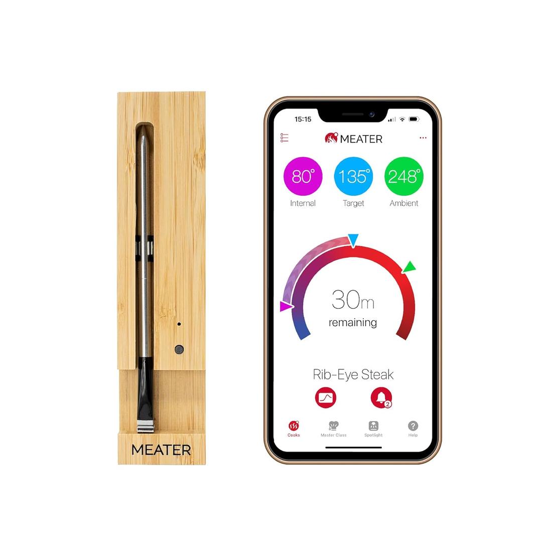 MEATER | The Original True Wireless Smart Meat Thermometer for the Oven Grill Kitchen BBQ Smoker Rotisserie with Bluetooth and WiFi Digital Connectivity