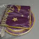 Blushtier 97 Pcs Ramadan Eid Mubarak Party, Tablecloth for Ramadan Decorations (Purple and Gold)Party Decoration Pack