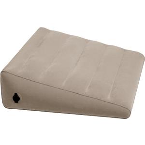 WEY&FLY Inflatable Wedge Pillow for Traveling  Lightweight Sleeping Support, Portable Camping Travel Wedge for Bed or Back, Fast Valve Inflation, 24.8" x 23.6" x 7.1" (Cloud Gray)