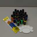 Acrylic Paint Set - 24 Colors 2 oz/59 ml Acrylic Paints for Professional Artists with 10 Brushes , Art Supplies for Painting Canvas Rock Wood Ceramic Glass Art Craft Painting, Rich Pigments Lasting Quality for Beginners