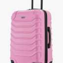 InUSA ENDURANCE Luggage with Spinner Wheels | Durable Lightweight Hardside Suitcase, Spacious Travel Bag with Handle and Trolley | 24-Inch Medium Checked Luggage | Pink