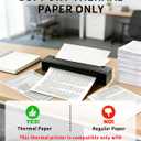 Portable Printer Wireless for Travel, D80 Thermal Printer, Inkless Printers, Compatible with iOS, Android, Laptop, Supports 8.5" x 11" US Letter & A4 & A5 for Home Use, Office, Vehicles, Black