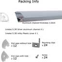 Litever 6 PACK 1Meter/3.3ft V Shape Aluminum Channels 90 Degree Corner LED Strip Channel System with PC Cover, Mounting Clips, End Caps,Designed for 3528 5050 LED Strip Mounting LL-017-DS, 16mm x 16mm