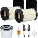 Air & Oil Filter Tune Up Kit for Husqvarna YTH22V46 YTH18542 YTH24V48 YTA18542 YTA22V46 YTA24V48 YTH2348 YTH24V54 Z246 Z254 Lawn Mower, 17.5hp 19.5hp 20hp 21hp Engine.