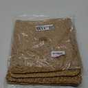 Jute Braided Placemats Set of 4 Reversible, 100% Jute, Nonslip 14x14 Square Farmhouse Vintage Jute Placemats for Dining Table, Perfect for Indoor Outdoor, Natural