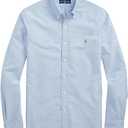 POLO RALPH LAUREN Men's Long Sleeve Slim Fit Oxford Button Down Shirt (Medium)