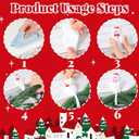 XunYee 12 Pcs Christmas Winter Snowman Garland Hangers for Mantle,Snowman Shaped Fireplace Garland Hanger, Xmas Ties Stocking Holder, Reusable Silicone Adhesive Straps for Stairways Banister Staircase
