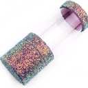 esowemsn 1pc Purple Sequin Glitter Transparent Makeup Brush Holder Travel Brushes Case Bag Cup with Lid Portable Dustproof Cosmetic Storage Organizer for Home Office