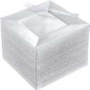 DaYammi 200Pcs Dessert Plates Set Including:100Pcs Cake Plates 6" with 100Pcs Silver Forks 5.7"- Silver Glitter Disposable Square Plate,Appetizer Plates and Forks Combo Bulk Set for Party Wedding