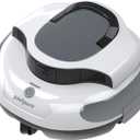 POOLPURE Cordless Robotic Pool Cleaner, 120Min Runtime, Dual 30W Motors, 5000mAh Battery, IPX8 Waterproof, Self-Parking, for Above Ground & In-Ground Pools up to 1000 Sq.Ft, White