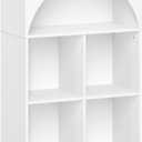 RiverRidge 23" 4-Cubby Arched Bookcase Storage Cabinet, White, One Size