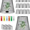 vensovo 12 Pcs Chicken Wire Cloche Plant Covers, 9 inch Metal Plant Protectors from Animals, Heavy-Duty Garden Netting to Keep Rabbits, Squirrels, Birds & Other Small Animals Out