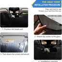 Windshield Beige Cat Driving Car Sun Shade for Front Foldable Windshield Sunshades Sun Visor Protector, Blocks UV Rays, Keep Your Vehicle Cool