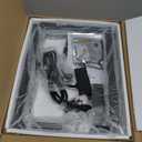 Computer Tower Stand with LED Light Strip,Mobile Rolling CPU Holder,Height Adjustable PC Tower Stand with Charging Station for Office Home (Black)