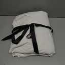 100% Washed Cotton Duvet Cover Queen Size, White Linen Like Breathable Natural Bedding Set (No Comforter), 90x90 Inches