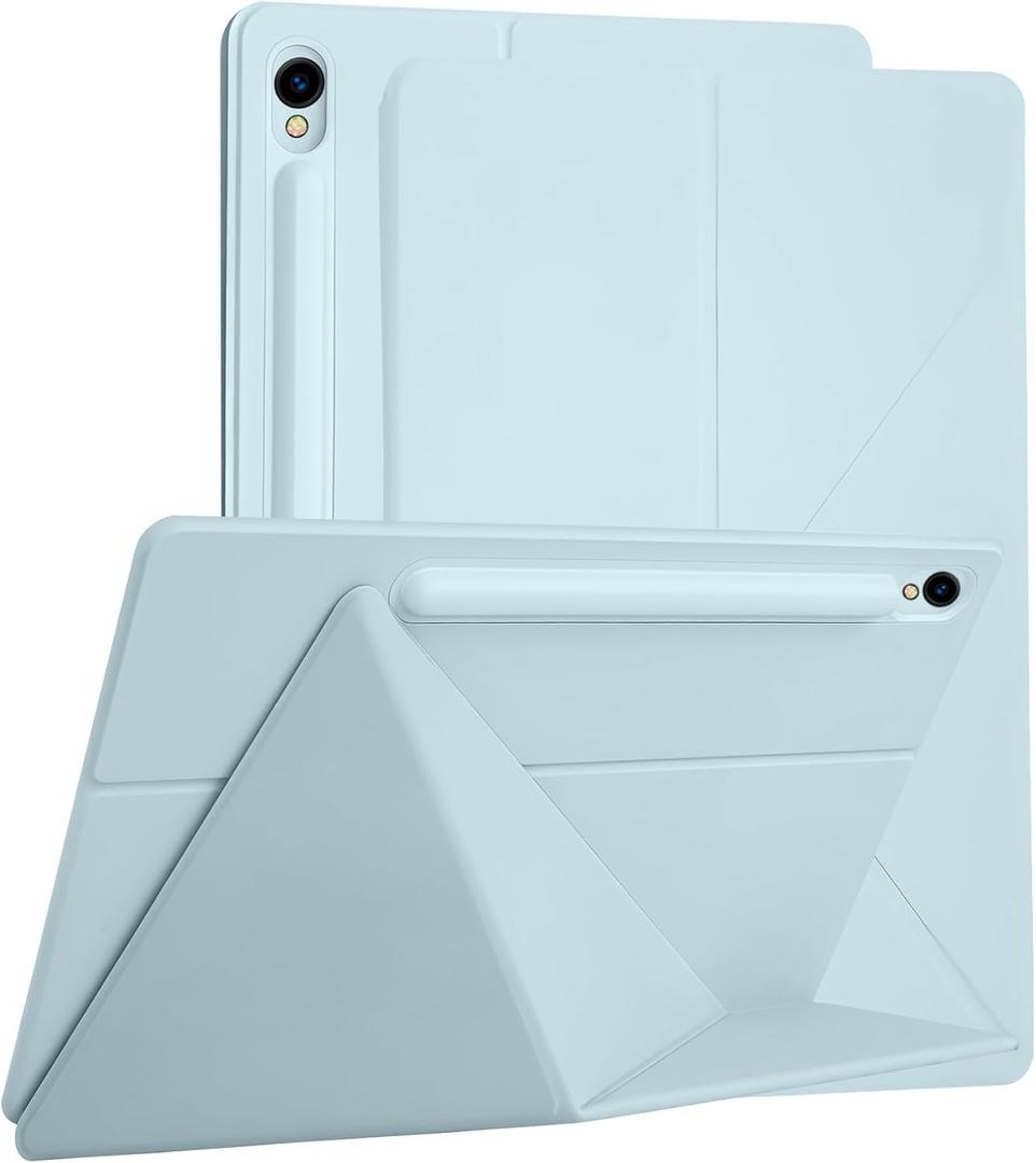 Magnetic Case for Samsung Galaxy Tab S10 FE/S9 FE 10.9" /S9 11" /S10 Lite (SM-X400/X520/X526B/X510/X516B/X710/X716B) Tablet with S-Pen Holder, Auto Wake/Sleep Smart Tablet Cover, Ice Blue
