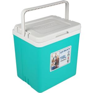 11Qt 19Qt Insulated Portable Cooler Leak-Proof Ice Chest Lunch Box Hard Coolers with Extra Ice Pack for BBQ, Camping, Pincnic (17qt, Green)