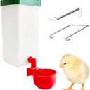 Automatic Waterer System Chick Drinker Cups 1L Hanging Automatic Fill Poultry Watering Cup Used for Cages (2)