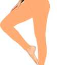 FULLSOFT Buttery Soft Leggings for Women - High Waisted Tummy Control No See Through Workout Yoga Cycling Tights Pants (Small-Medium, L-whelk Orange)