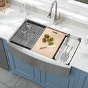 36 Inch Farmhouse Kitchen Sink Stainless Steel 16 Gauge 36x22 Inch Workstation Undermount Farmer Apron Front Workstation Single Bowl Farm Kitchen Sinks Basin