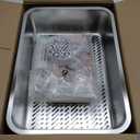 19.6''x13.7''x6'' Suzzipaws Stainless Steel Litter Box, Open Top Sifting Litter Box for Pine Pellets, Metal Litter Pan Tray System with Pee Pads & Liners, Odor Control, Low Dust, Easy Cleaning (Large)