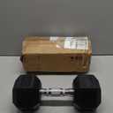 Fitvids Sporzon! Rubber Encased Hex Dumbbell, Single, Black