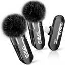 SYNCO Wireless Lavalier Microphone for iPhone, P2XL Professional Lapel Clip on Mics for Vlogging, Tiktok, YouTube Video Recording, Best External Lav Microphone for iPhone 14/13/12/11/X Lightning iOS